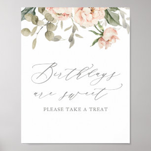 Pink Butterfly Birthday Party Birthdays are Sweet Poster