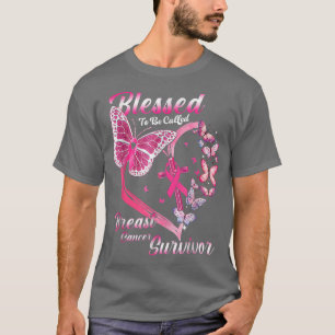 Pink Butterfly Blessed To Be Called Breast Cancer  T-Shirt