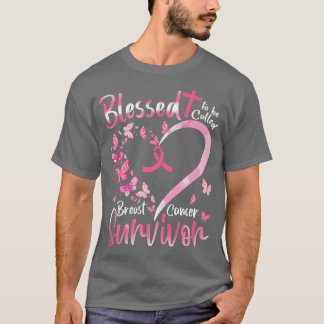 Pink Butterfly Blessed To Be Called Breast Cancer  T-Shirt