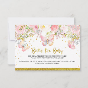 Pink butterfly Books for Baby card