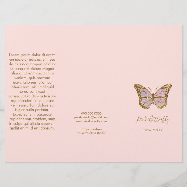 pink butterfly brochure (Front)