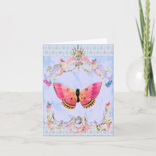 Pink Butterfly Card