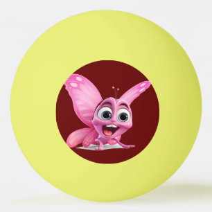 pink butterfly cartoon The smart butterfly cartoon Ping Pong Ball