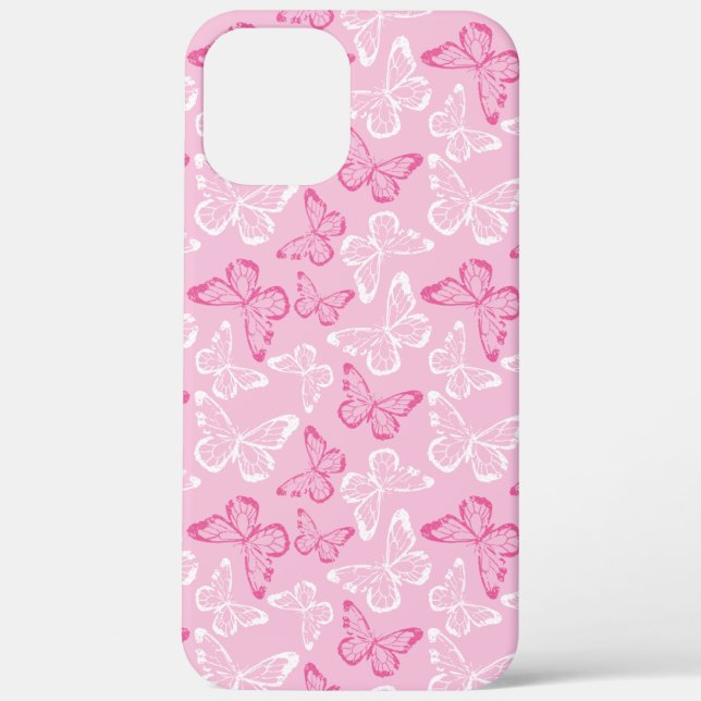 Pink Butterfly Case-Mate iPhone Case (Back)