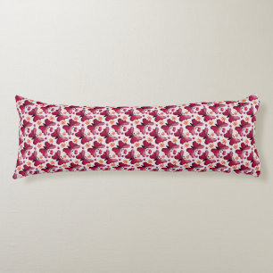 Pink Butterfly Cherry Seamless Pattern Body Cushion