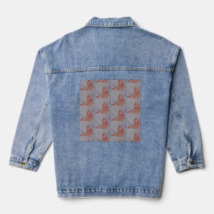 Pink Butterfly Denim Jacket