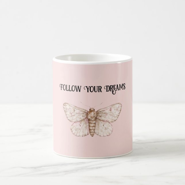 Pink Butterfly Dreams Coffee Mug (Center)
