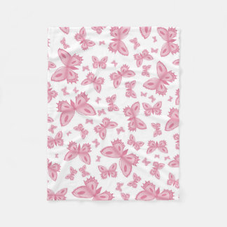 Pink Butterfly Fleece Blanket