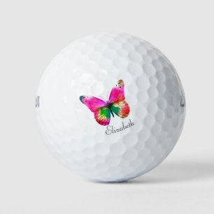 Pink Butterfly Golf Balls