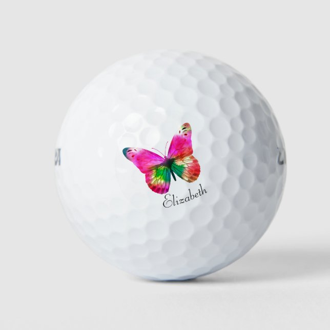 Pink Butterfly Golf Balls (Front)
