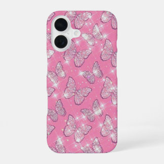 Pink Butterfly iPhone 16 Case