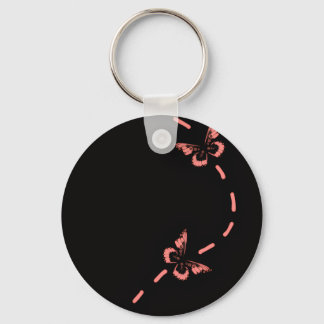 Pink butterfly keychain