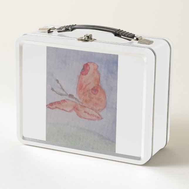 Pink Butterfly Lunch Box (Front)