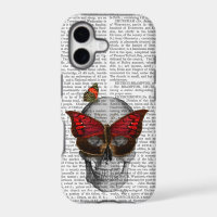 Pink Butterfly Mask Skull