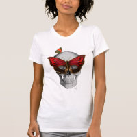 Pink Butterfly Mask Skull