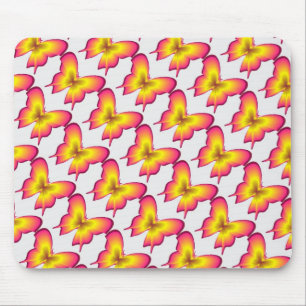 Pink butterfly mouse mat