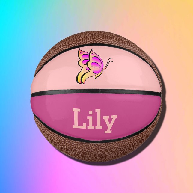 pink  butterfly  no2- add name mini basketball (Creator Uploaded)