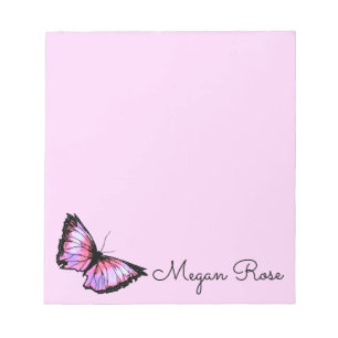 "Pink Butterfly" Notepad