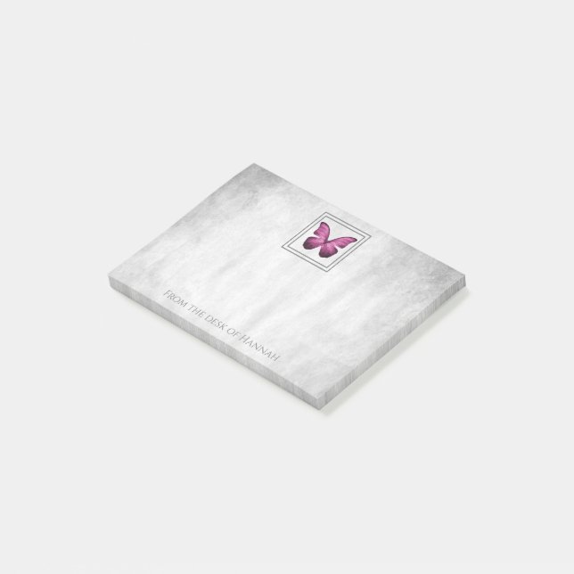 Pink Butterfly Personalised Notes (Angled)