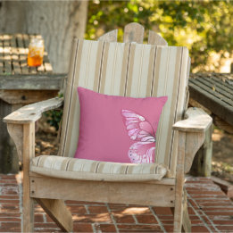 Pink Butterfly Pillow