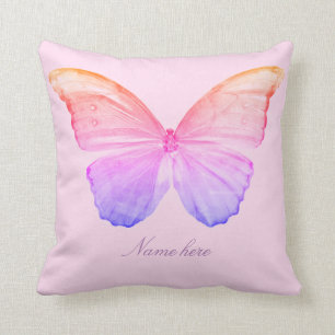 Pink Butterfly Pillow