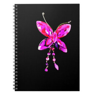 Pink Butterfly Prism Notebook