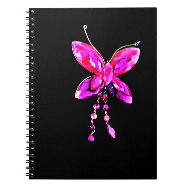 Pink Butterfly Prism Notebook (Front)