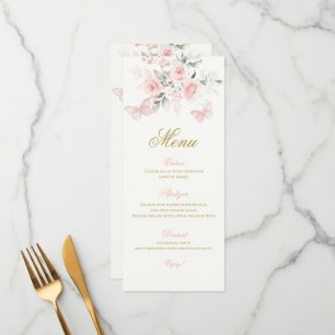 Pink Butterfly Quinceañera Menu