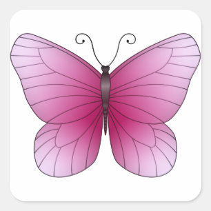 Pink Butterfly Sticker