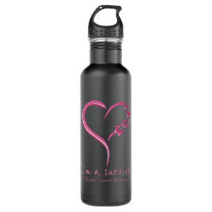 Pink Butterfly Survivor Breast Cancer Awareness 710 Ml Water Bottle