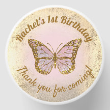 Pink butterfly thank you for coming