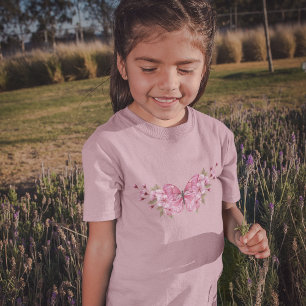 Pink Butterfly with Sakura T-Shirt