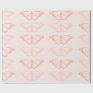 Pink Butterfly Wrapping Paper