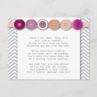 Pink Button Insert card