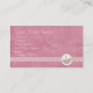 Pink Button & Lace Business Card