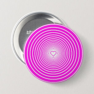 Pink Button with Heart -or Choose Colour