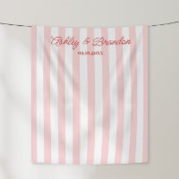 Pink Cabana Stripe Personalised Wedding