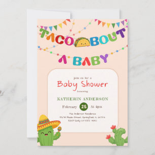 Pink Cactus Fiesta Taco Bout a Baby Shower Invitation