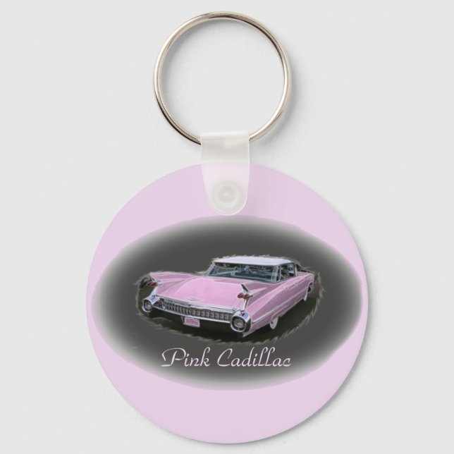 Pink Cadillac Flash Key Ring (Front)