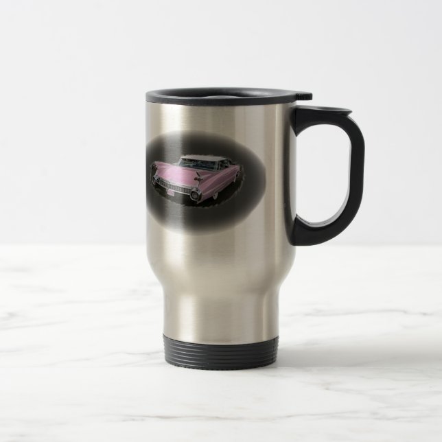 Pink Cadillac Flash Travel Mug (Right)