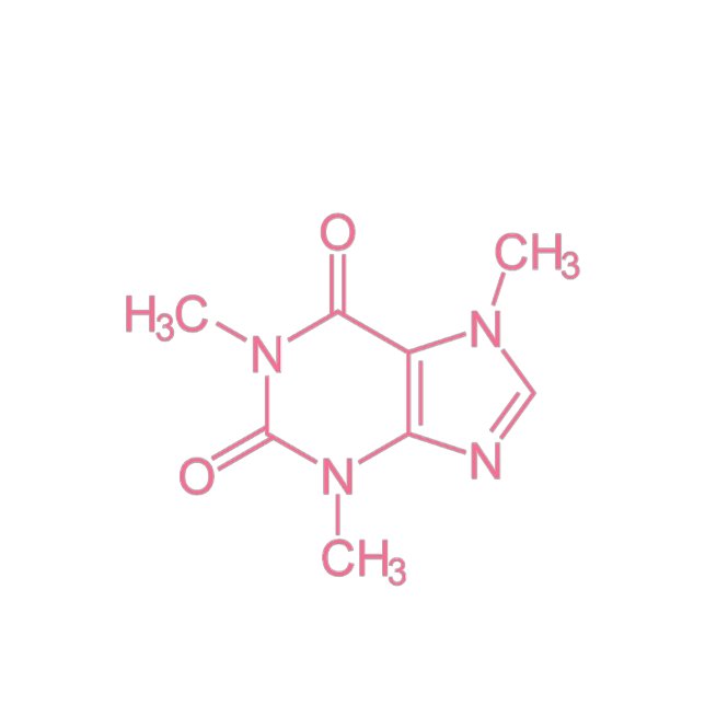 Pink Caffeine Molecule Two-Tone Coffee Mug (Creator Uploaded)