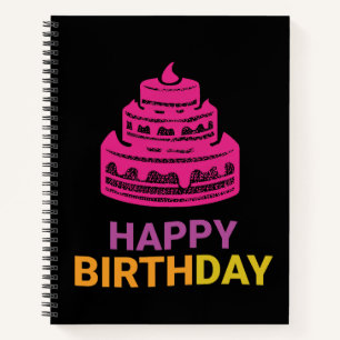 Pink Cake Birthday Notebook