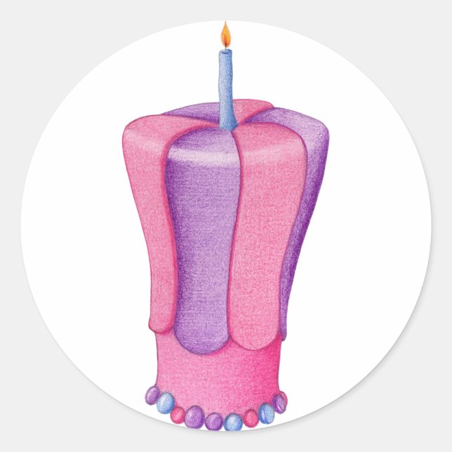Pink Cake Flame Sticker (Front)
