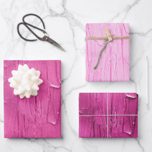 Pink Cake Frosting Birthday Wrapping Paper Sheet