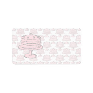 Pink Cake on Pink Cake Pattern. Label