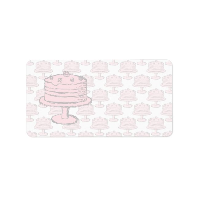 Pink Cake on Pink Cake Pattern. Label (Front)
