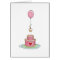 Pink Cake with Balloon and Cupcake