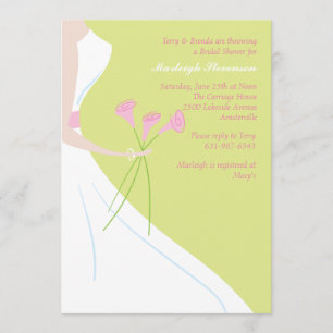 Pink Calla Lilies Bridal Shower Invitation