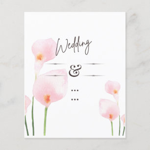 PINK CALLA LILIES PHOTO OVERLAY WEDDING INVITE