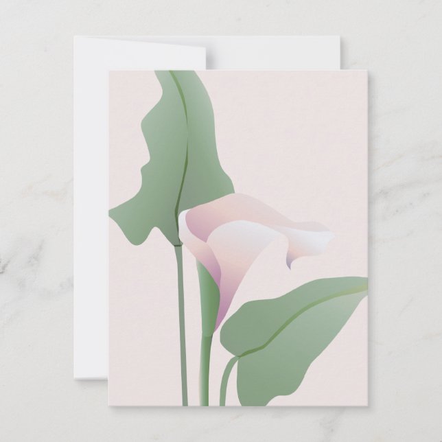 Pink Calla Lily  Floral  Announcement (Front)